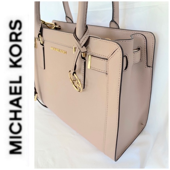 SOLD NWT authentic MK leather Dillon satchel fawn - Picture 4 of 7